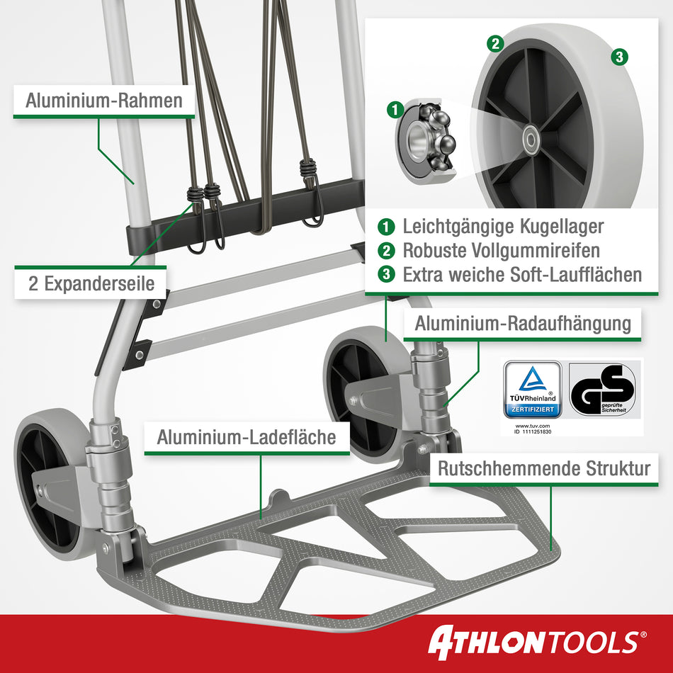 Aluminium Schwerlast-Sackkarre klappbar