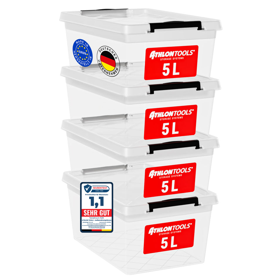 6x 5 L Aufbewahrungsboxen mit Deckel