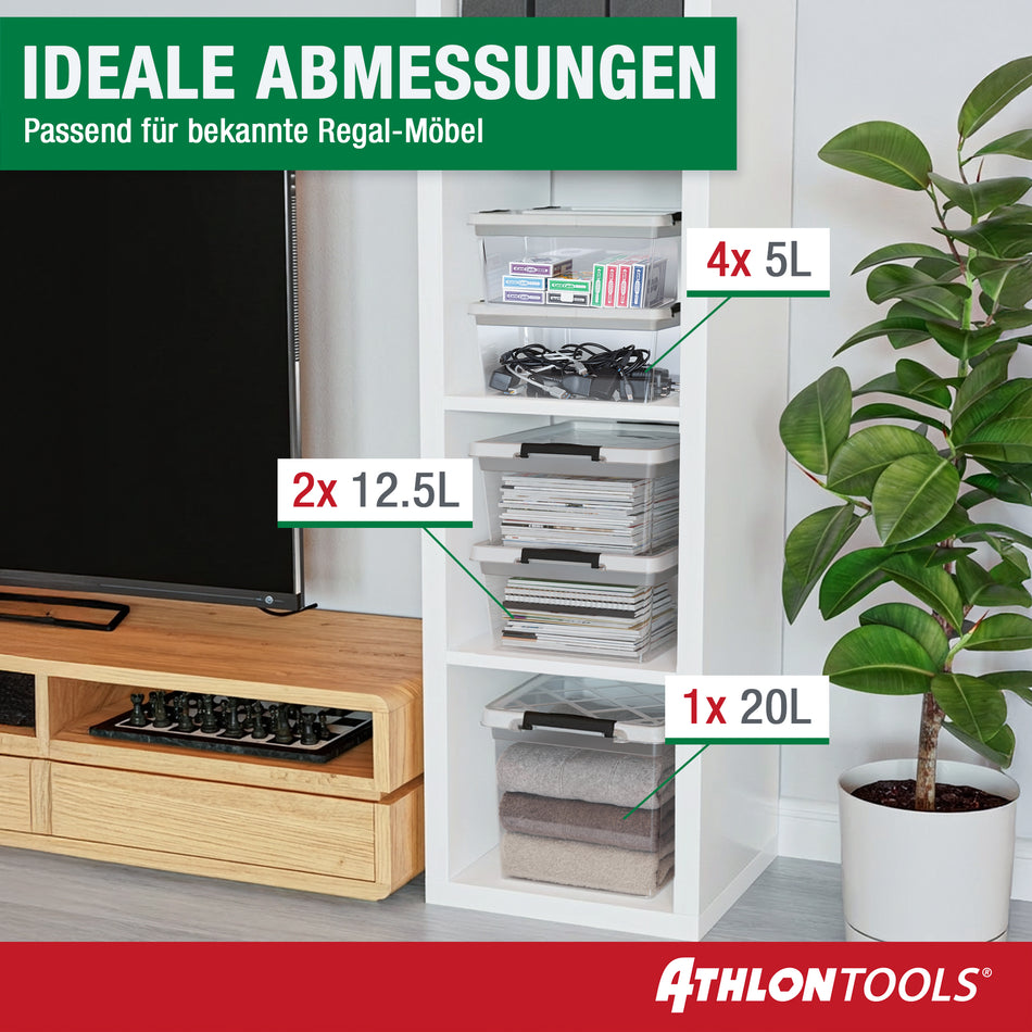 6x 5 L Aufbewahrungsboxen mit Deckel