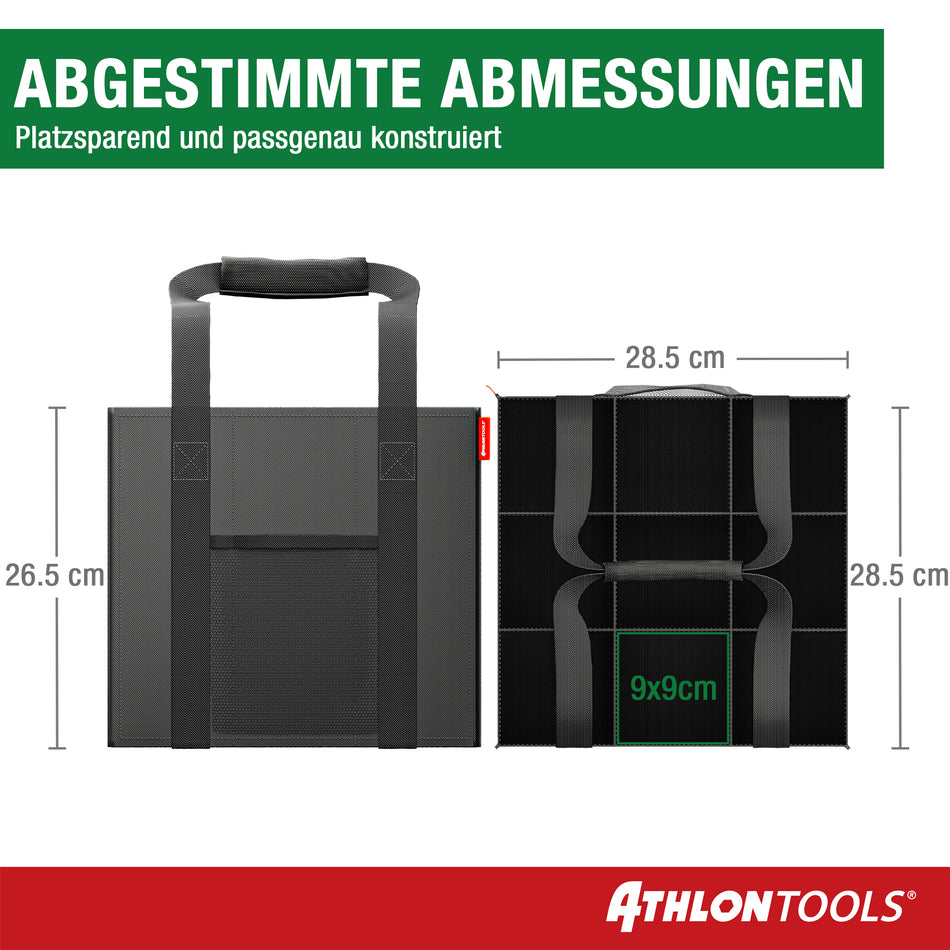 ATHLON TOOLS Flaschentaschen 2er Set 9 Fächer je 1,5L