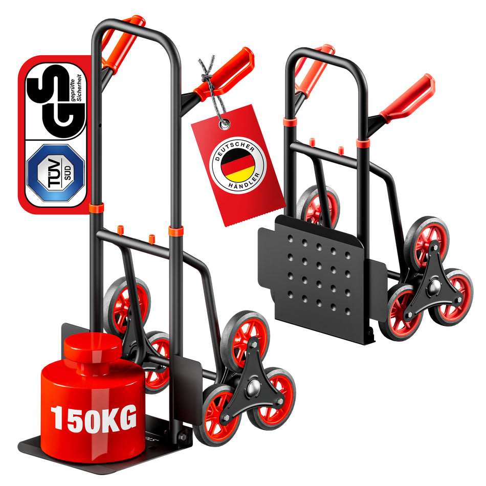 ATHLON TOOLS Treppensteiger-Sackkarre klappbar 150kg TÜV GS-geprüft