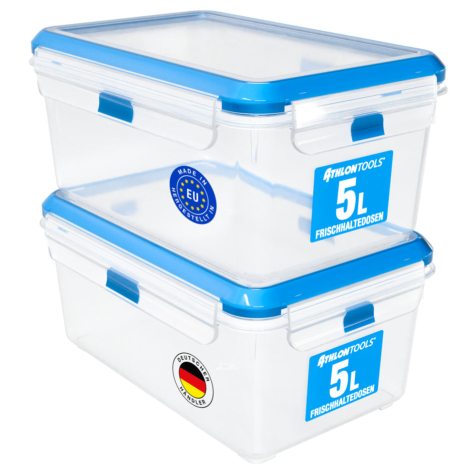 2x 5 L Frischhaltedosen mit Deckel