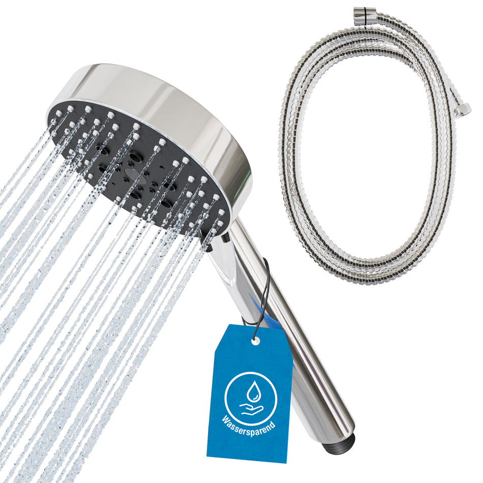 ATHLON TOOLS Duschkopf mit Schlauch - 5 Strahlarten Duschbrause