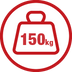 Bis 150 kg Tragkraft